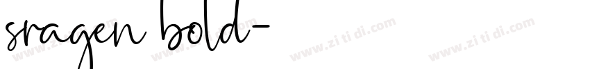 sragen bold字体转换